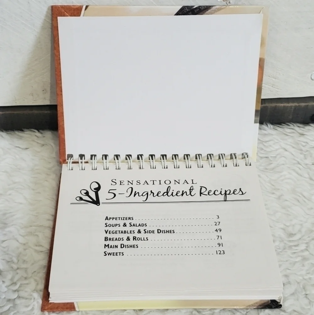 𝅺3 Mini Spiral Hardcover Recipe Cookbooks Casseroles Cookies Bars 5 Ingredients